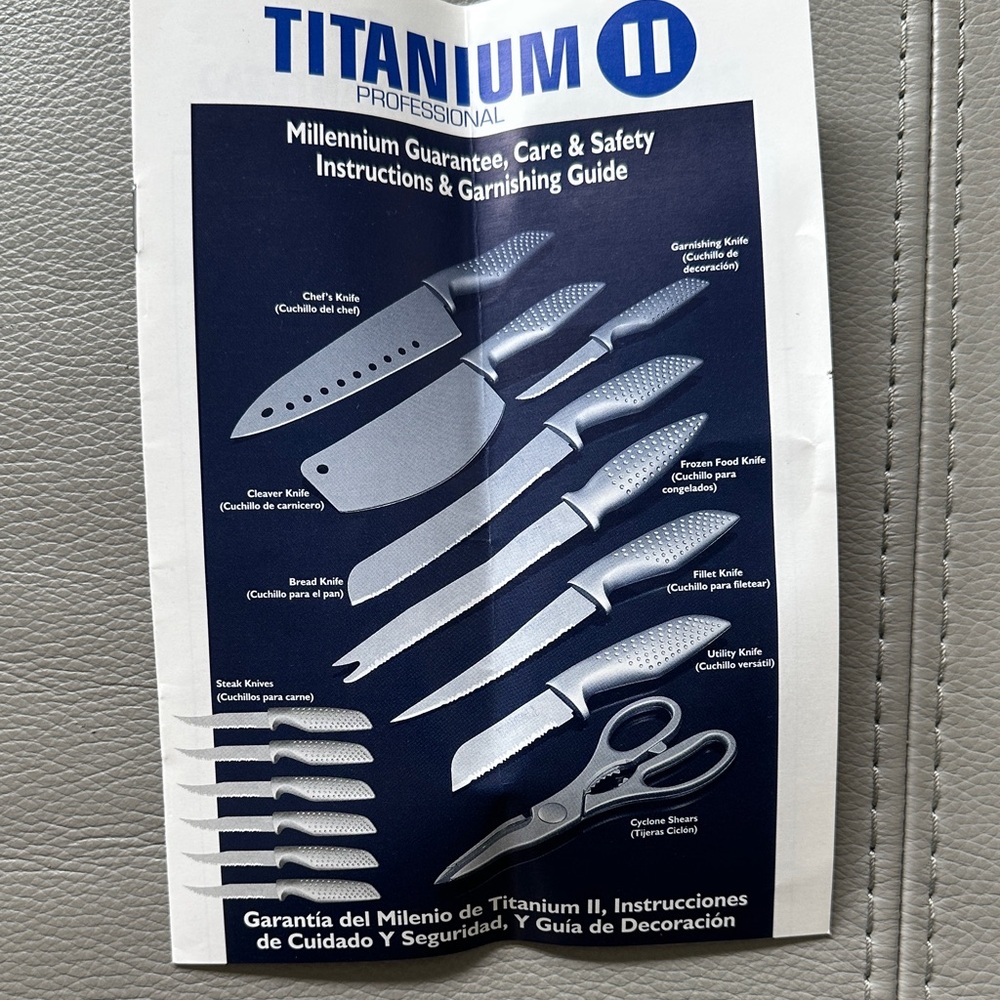 Titanium Professional II Knife Set - Silver (14 piece)